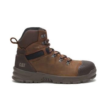 Caterpillar Accomplice X Waterproof Steel toe μποτακια αδιαβροχα ανδρικα καφε | CAT165-GR