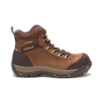 Caterpillar Ally Waterproof Composite toe μποτακια ασφαλειασ γυναικεια καφε | CAT408-GR