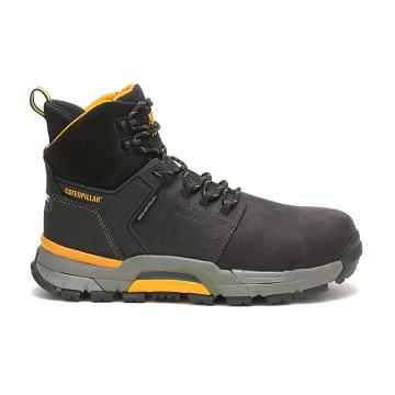 Caterpillar CAT EDGE Waterproof Nano toe μποτακια ασφαλειασ ανδρικα μαυρα | CAT080-GR