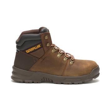 Caterpillar Charge Waterproof Alloy toe μποτακια αδιαβροχα ανδρικα καφε | CAT160-GR