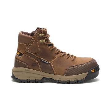 Caterpillar Device Waterproof Composite toe μποτακια ασφαλειασ ανδρικα καφε | CAT034-GR