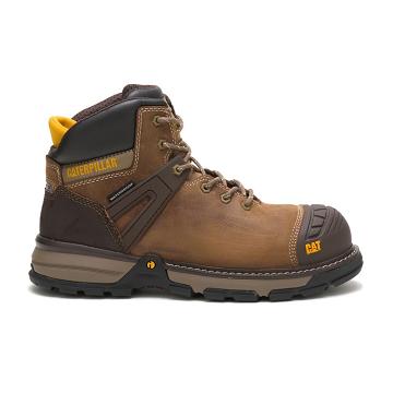 Caterpillar Excavator Superlite Waterproof Carbon Composite toe μποτακια αδιαβροχα ανδρικα καφε | CA