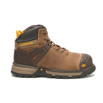 Caterpillar Excavator Superlite Waterproof Soft toe μποτακια αδιαβροχα ανδρικα καφε | CAT153-GR