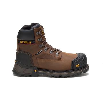 Caterpillar Excavator XL 6" Waterproof Composite toe μποτακια αδιαβροχα ανδρικα καφε | CAT136-GR