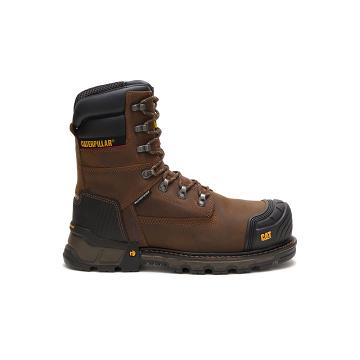 Caterpillar Excavator XL 8" Waterproof Thinsulate™ Composite toe μποτακια αδιαβροχα ανδρικα καφε | C