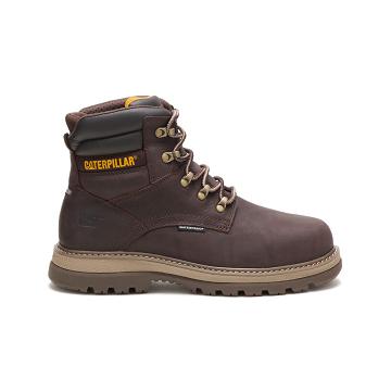 Caterpillar Fairbanks 6" Waterproof Steel toe μποτακια ασφαλειασ ανδρικα καφε | CAT004-GR