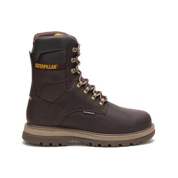 Caterpillar Fairbanks 8" Waterproof TX Steel toe μποτακια ασφαλειασ ανδρικα καφε | CAT046-GR