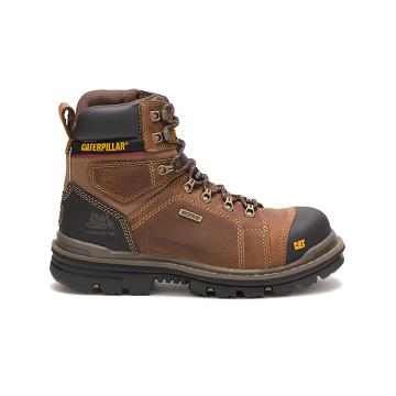 Caterpillar Hauler 6" Waterproof Composite toe μποτακια ασφαλειασ ανδρικα καφε | CAT042-GR