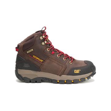 Caterpillar Navigator Waterproof μποτακια αδιαβροχα ανδρικα καφε | CAT129-GR