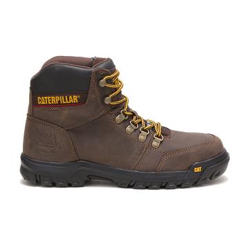 Caterpillar Outline Steel toe μποτακια ασφαλειασ ανδρικα καφε | CAT050-GR