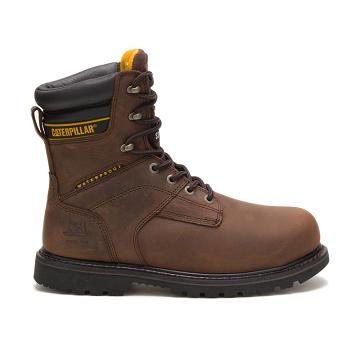 Caterpillar Salvo 8" Waterproof Steel toe Thinsulate™ μποτακια ασφαλειασ ανδρικα καφε | CAT039-GR