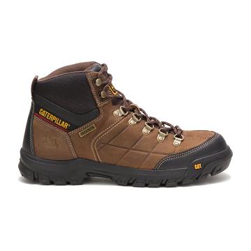 Caterpillar Threshold Waterproof μποτακια αδιαβροχα ανδρικα καφε | CAT138-GR