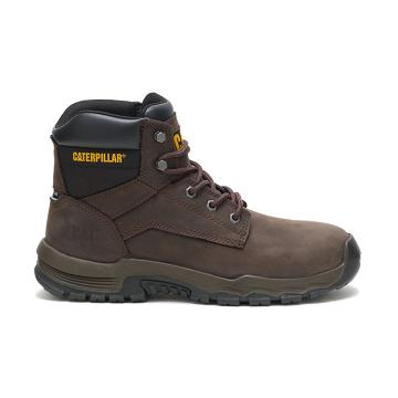 Caterpillar Upholder Waterproof Steel toe μποτακια ασφαλειασ ανδρικα καφε | CAT089-GR