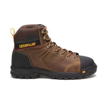 Caterpillar Wellspring Waterproof Metatarsal Guard Steel toe μποτακια ασφαλειασ ανδρικα καφε | CAT05