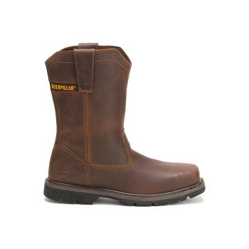 Caterpillar Wellston Pull On Steel toe μποτεσ εργασιασ ανδρικα καφε | CAT188-GR